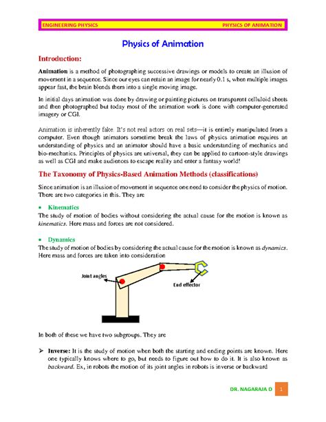 Physics of Animation: Understanding Motion, Timing, and Scaling - Studocu