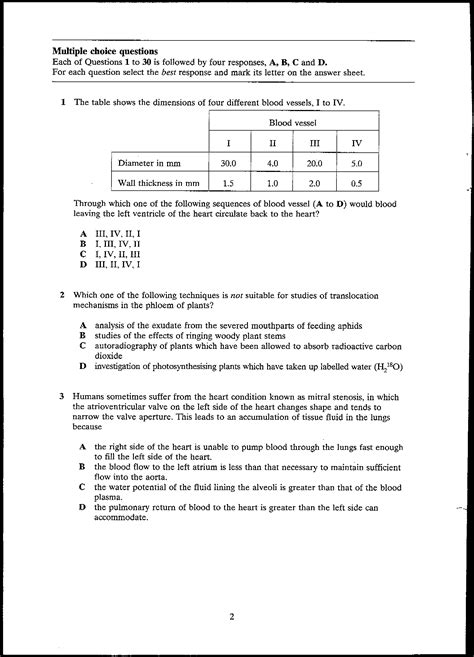 Old and difficult Multiple Choice Questions - A-level Biology — Online ...