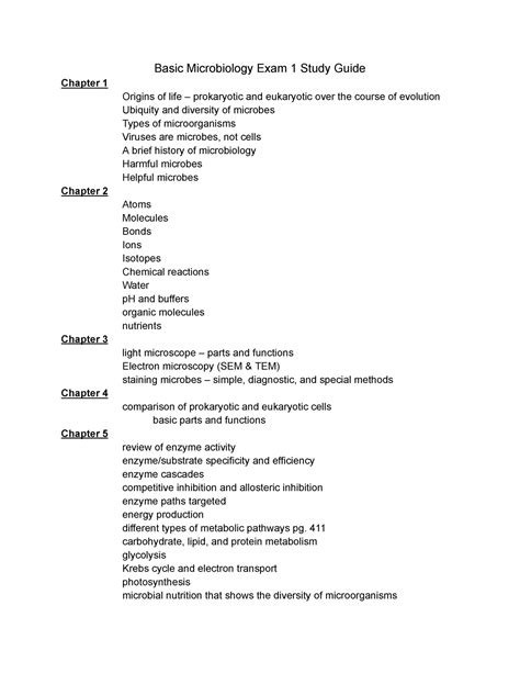 Image result for Microbiology Study Guide