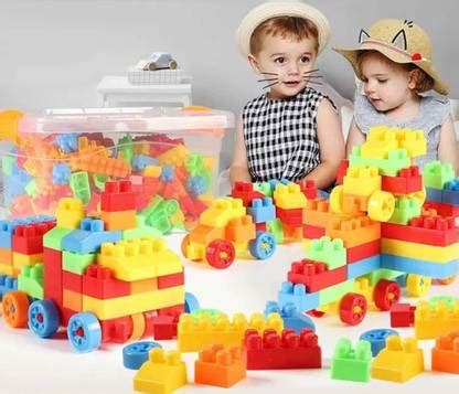 MARK Building Blocks (100 Pieces) for Kids - Building Blocks (100 ...