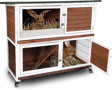 Upgraded Two Tier Wooden Rabbit Hutch Outdoor Guinea India | Ubuy