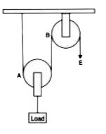 The diagram alongside shows a pulley arrangement : Copy the diagram and ...