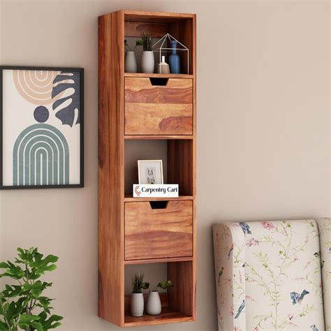 CARPENTRY CART Wooden Solid Sheesham Wood Bookshelf, Book Rack, Book ...