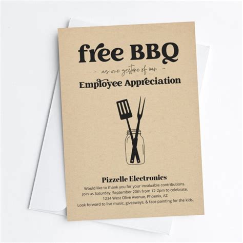 Employee Appreciation Business BBQ Party Invitation | Zazzle | Bbq ...