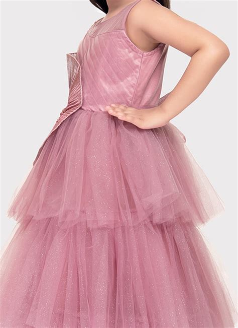 pink Net dress for Kids Girls Dresses And Party Wear – KAVASHTHA