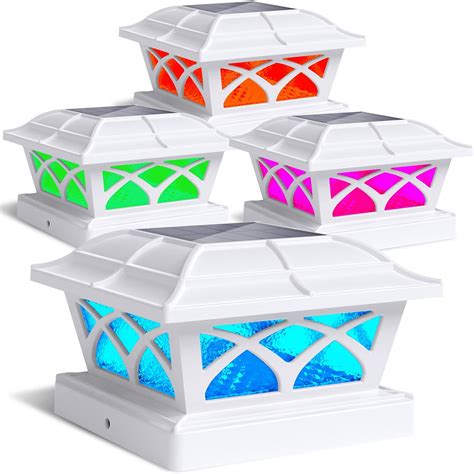 Siedinlar Solar Post Cap Lights - RGB Color Changing India | Ubuy