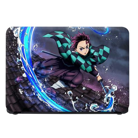 Shop Anime Tanjiro Kamado Water Breathing Form Laptop Skin | Buy Online ...