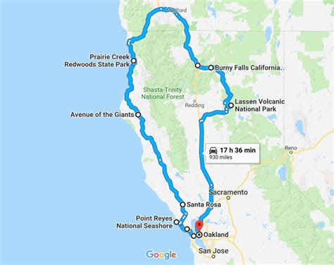 Redwoods Map California