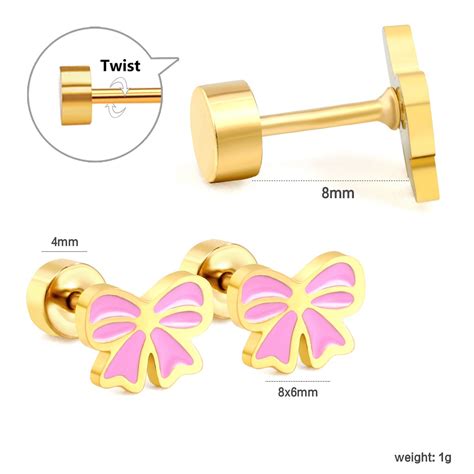 Twisty Locks | Buy Cute & Glittery Pink Bow 18K Gold Plated Children's ...