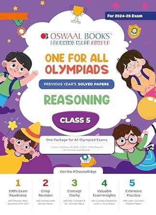 Buy Oswaal One For All Olympiad Class 5 Reasoning | Previous Years ...