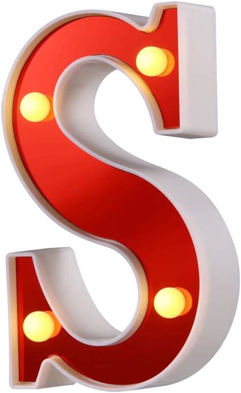 Buy Samapet S LED Marquee Letter Lights 26 Alphabet Red Pleasent Indoor ...