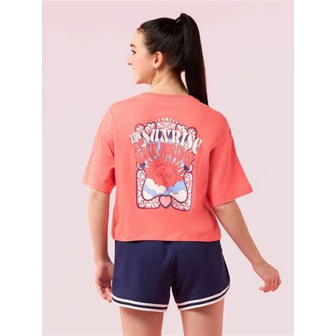 Buy Enamor E3G5 Oversized Fit Square Crew Neck Cotton T-Shirt with ...