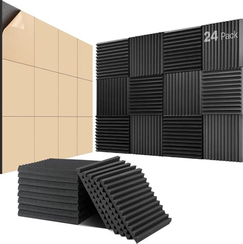 Amazon.com: Acoustic Foam, Kuchoow Soundproof Wall Panels Self-Adhesive ...