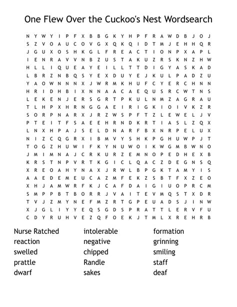 Cuckoo's Nest Crossword - WordMint