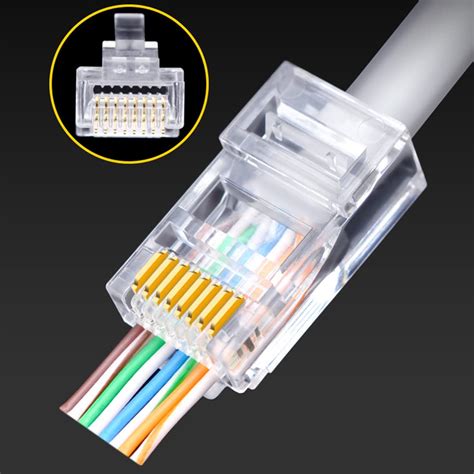 TOZTVXU RJ45 Connector, Cat5 Cat6 Connector Pass Through India | Ubuy