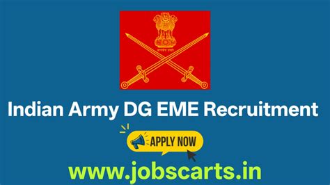 Indian Army DG EME Recruitment 2025 - Apply Offline Now