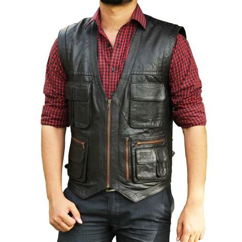 Elegant Leather Vest For Men | Leather motorcycle west