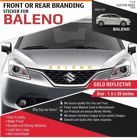 Carmetics Silver Baleno Decal Set for Maruti Suzuki Baleno : Amazon.in ...