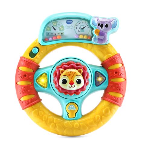 VTech Grip and Go Steering Wheel Interactive Driving Toy for Babies