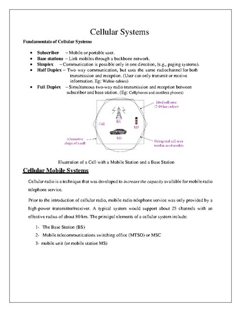 Cellular Systems - My teacher gave me this material for helping us with ...