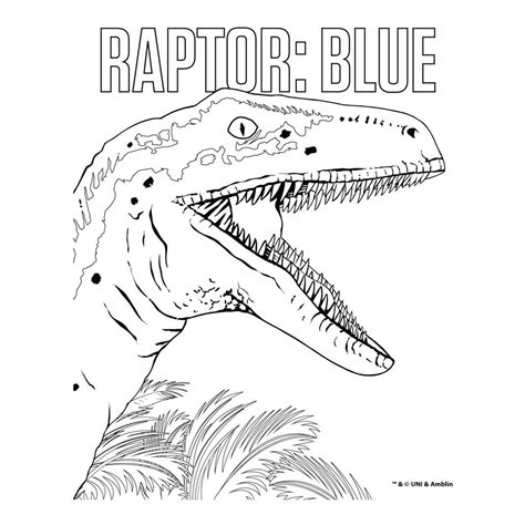 Blue From Jurassic Park Coloring Pages