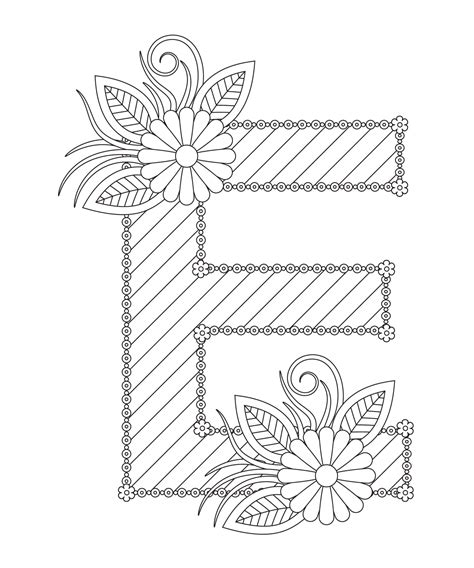 The Letter E Coloring Pages
