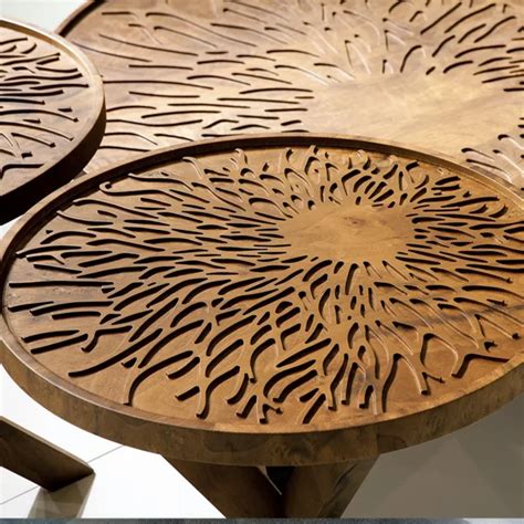 Noor Gallery - DALI COFFEE TABLE BURL WALNUT - Noor Gallery