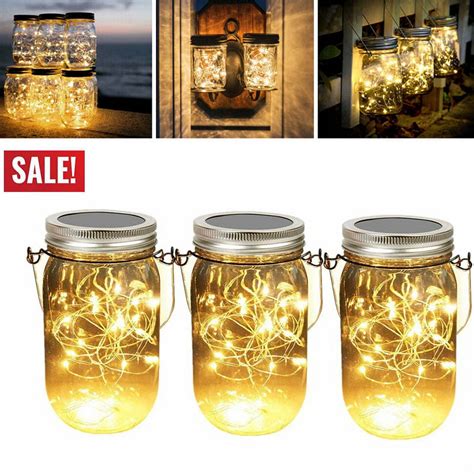 Image result for Solar Mason Jar String Lights