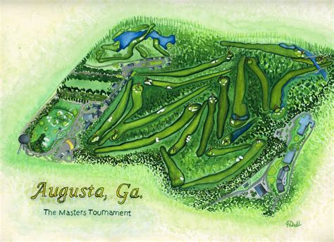 Masters Golf Course Map 的图像结果