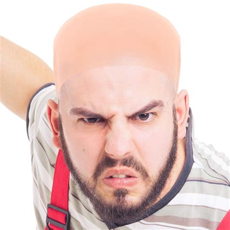 Buy Skeleteen Costume Latex Bald Cap - Fake Head Skin Costume ...