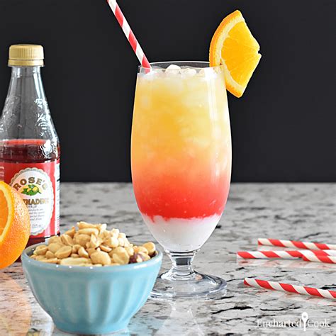 Coconut Rum Sunrise Cocktail | Encharted Cook