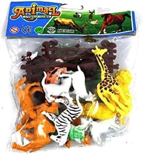 Buy Mini Animals World Zoo Model Figure Action Toy Set for Kids & Art ...