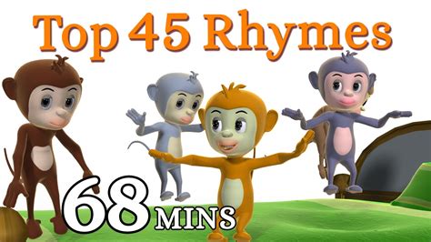 Five Little Monkeys Jumping On The Bed Nursery Rhyme - Kids Songs - 3D ...
