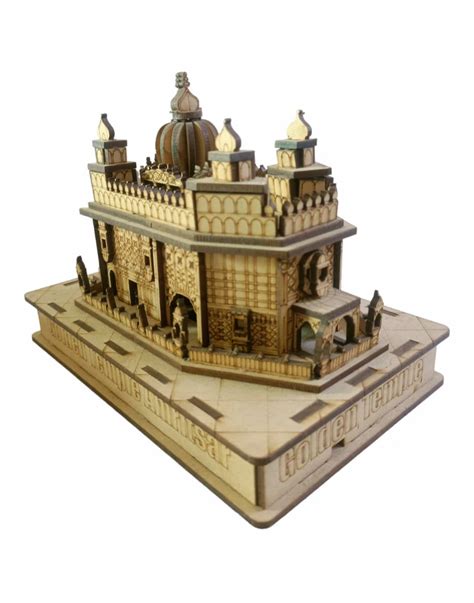 Wooden Temple - Golden Temple Mandir Amritsar 3D Decorative Showpiece ...