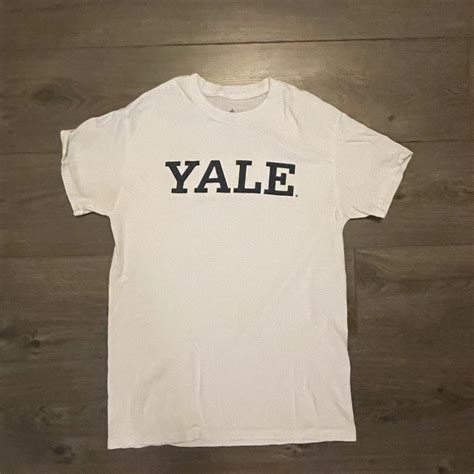 White “YALE” T-Shirt - men’s size - worn... - Depop