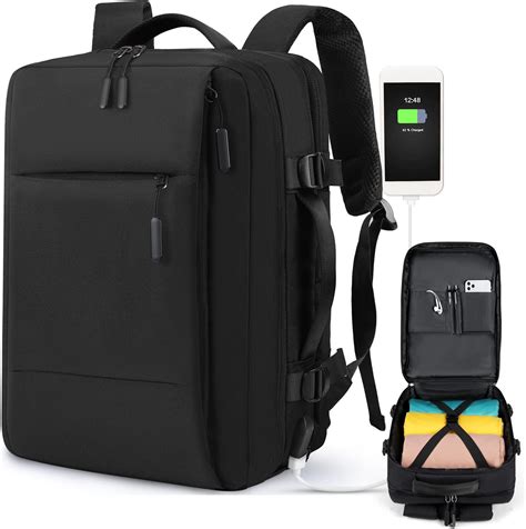 Travel Backpack 15.6 inch Flight Approved Carry On Luggage Backpack Expandable Laptop Backpack ...