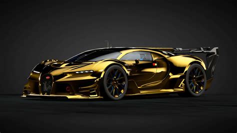 Download Best Bugatti Gold Black Chiron Wallpaper | Wallpapers.com