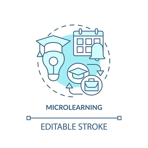 Microlearning turquoise concept icon. Short time learning content ...