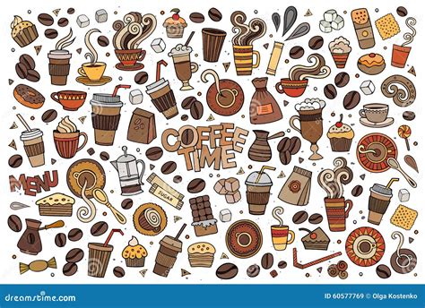 Colorful Vector Hand Drawn Doodle Cartoon Set of Stock Vector ...