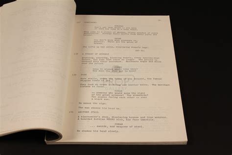 The Prop Gallery | Production used script