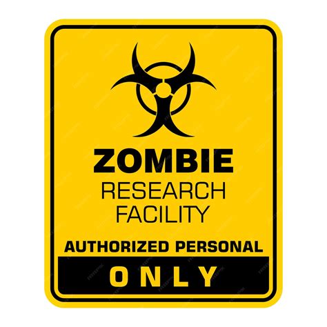 Premium Vector | Danger zombie virus sign vector