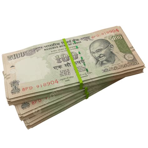 100 Indian Rupee Stacks Transparent, Rupee Pile, 100 Rupee Stack, Stack ...