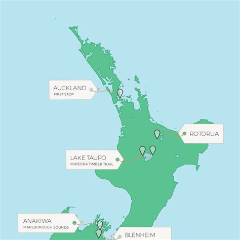 New Zealand Travel Map 的图像结果