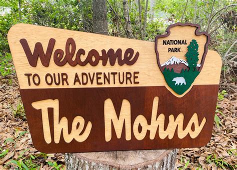 National Park Custom Sign, NPS Welcome Replica, Wedding, Camp Sign ...
