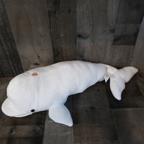 Beluga Whale Hand Puppet White Plush Stuffed Toy 2003 Ocean 22 ...