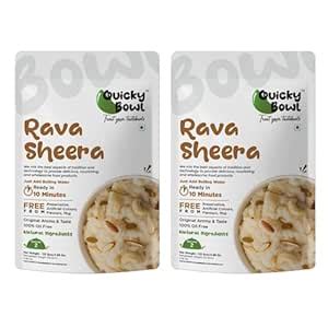 QuickyBowl Rava Sheera | Semolina Pudding | Ready to Eat | Instant Food ...