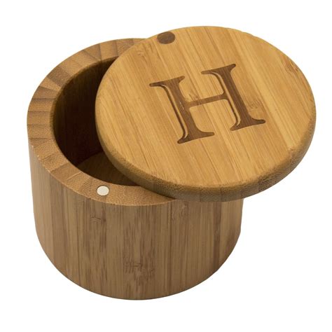 Buy Totally Bamboo Laser Monogramed Salt and Storage Box,"H" Online at ...