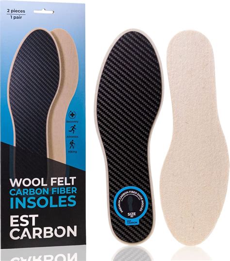Amazon.com: Wool Insoles With Carbon Fiber (A Pair), Hallux Rigidus Shoes Turf Toe Plate, Carbon ...