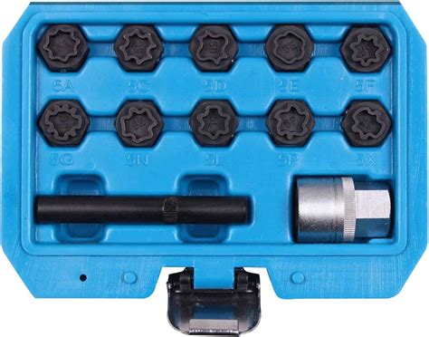 BELEY 12pcs Wheel Lock Lug Nuts Removal Set for Mercedes Benz, Automotive Wheel Anti-Theft Lug ...