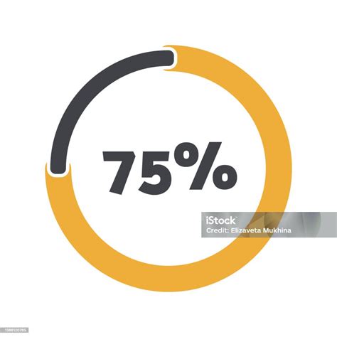 Ilustración de Gráfico Del 75 Por Ciento Infografía De Porcentaje ...
